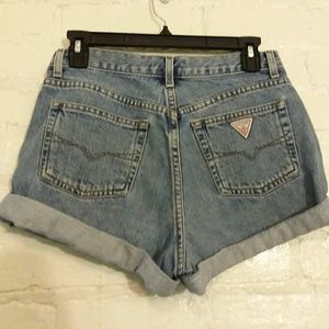 ⬇ Vintage GUESS denim jean shorts 80's 90's 29 EUC